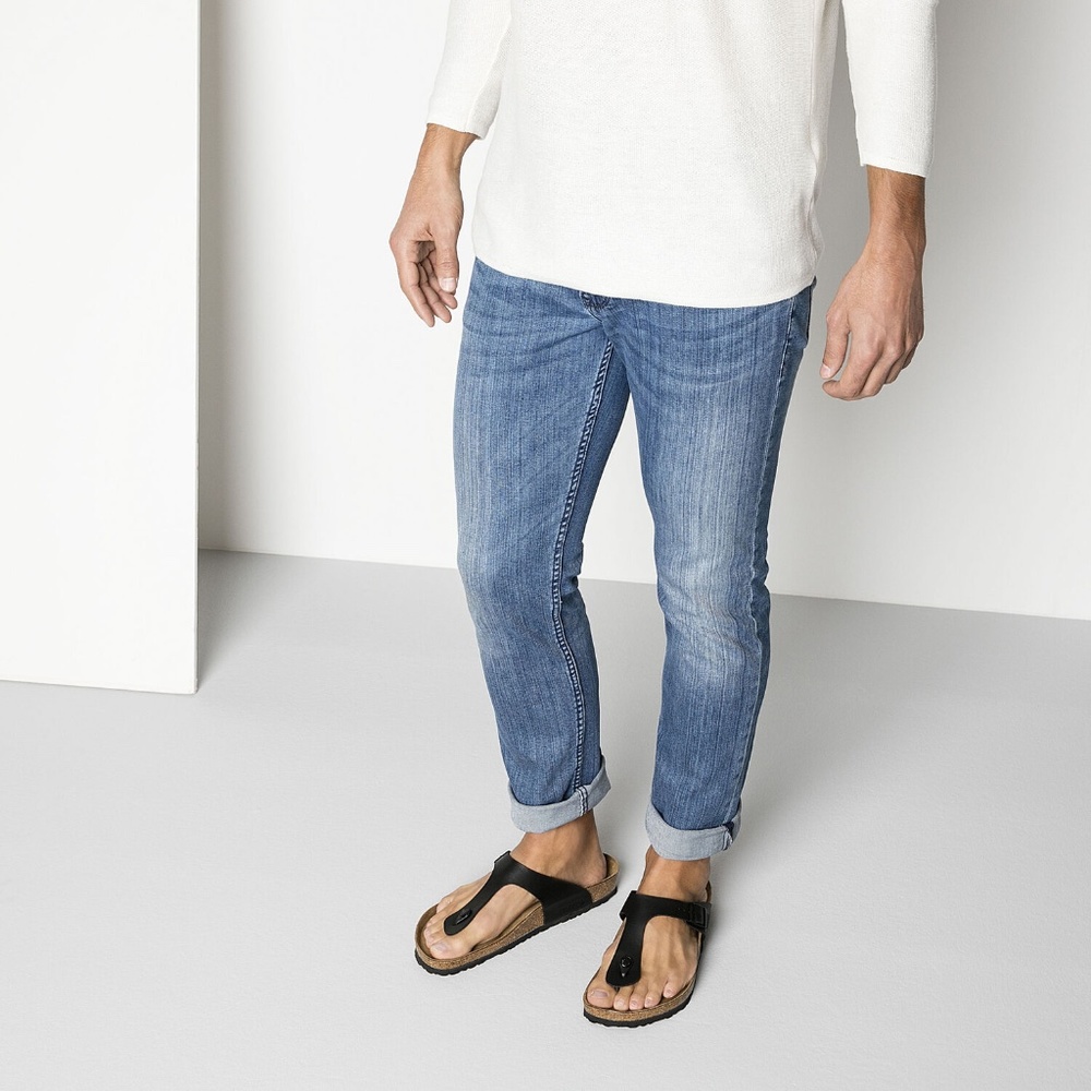 Birkenstock Gizeh Black Cork Thong Sandals - Picture 2 of 8